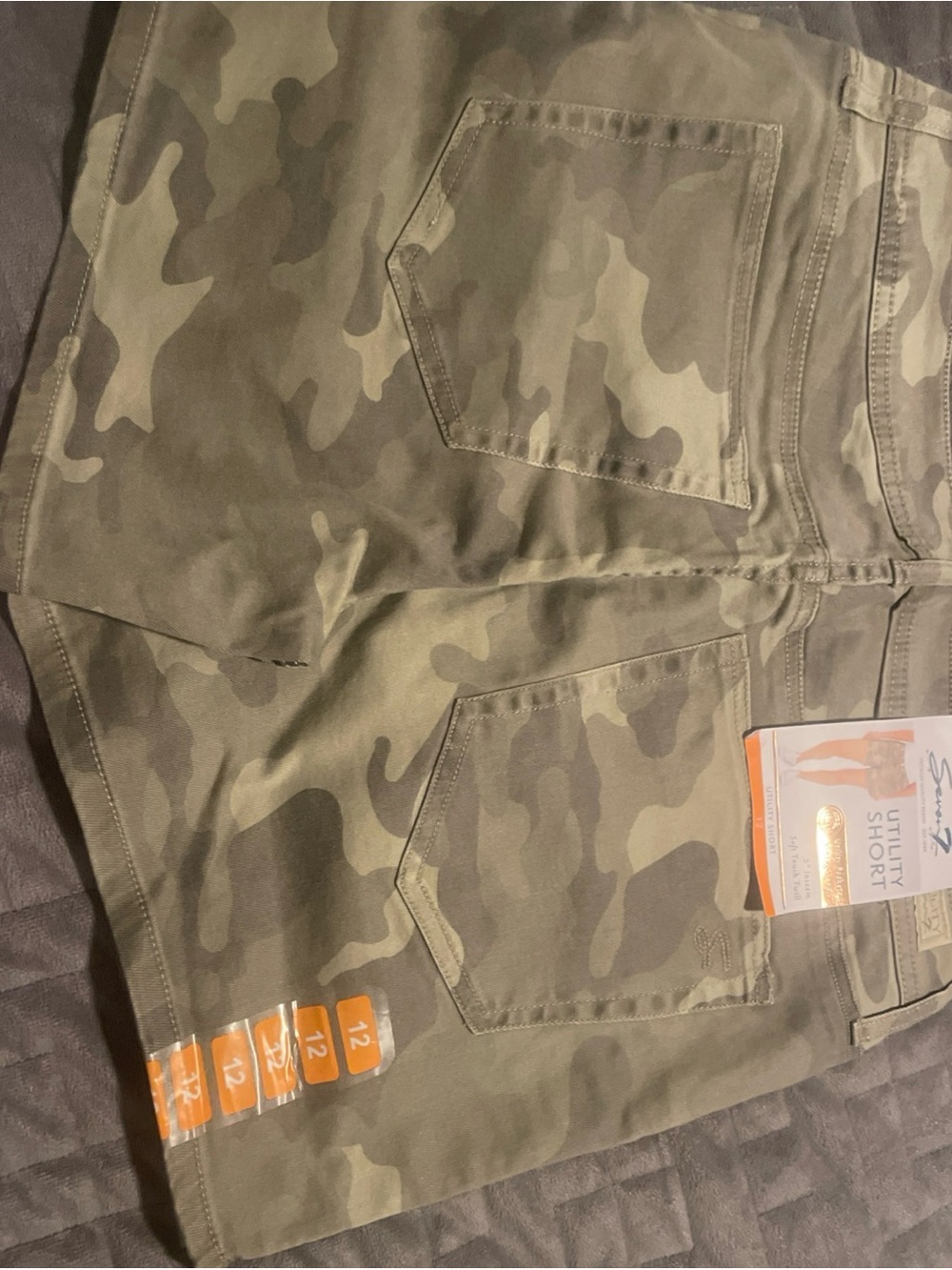 7 For All Mankind Olive Camo Relaxed Jeans